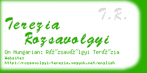 terezia rozsavolgyi business card